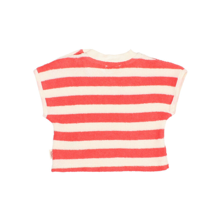 Buho Terry Stripes T-shirt - Coral