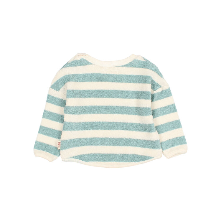 Buho Terry Stripes Sweatshirt - Green Moss