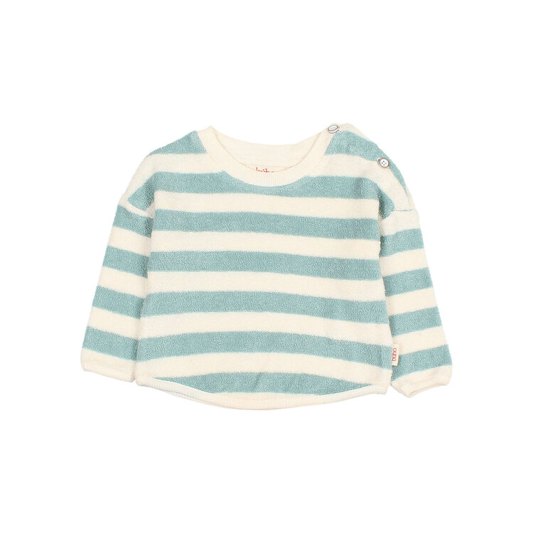 Buho Terry Stripes Sweatshirt - Green Moss