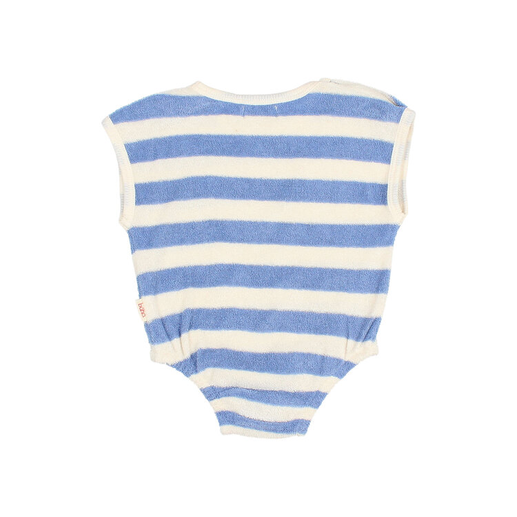 Buho Terry Stripes Romper - Bluette