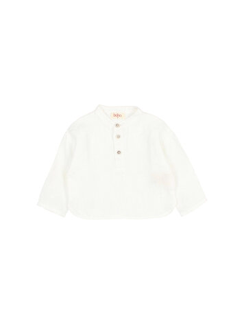 Buho Linen Kurta Shirt - White