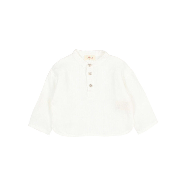 Buho Linen Kurta Shirt - White