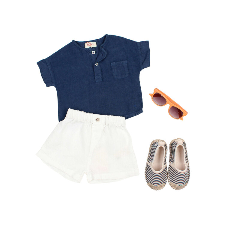 Buho Linen Shirt - Navy