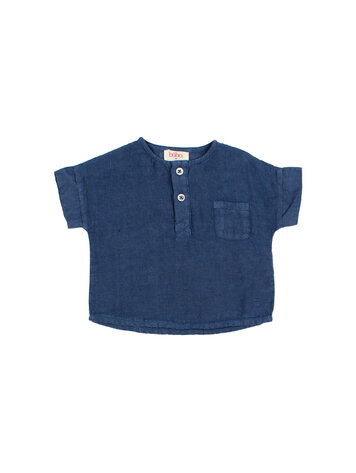 Buho Linen Shirt - Navy