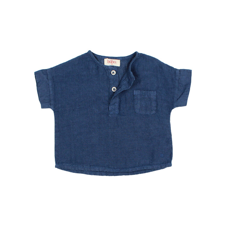 Buho Linen Shirt - Navy