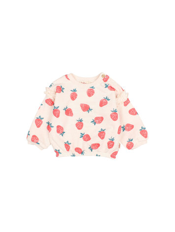 Buho Strawberry Sweatshirt - Cream Pink