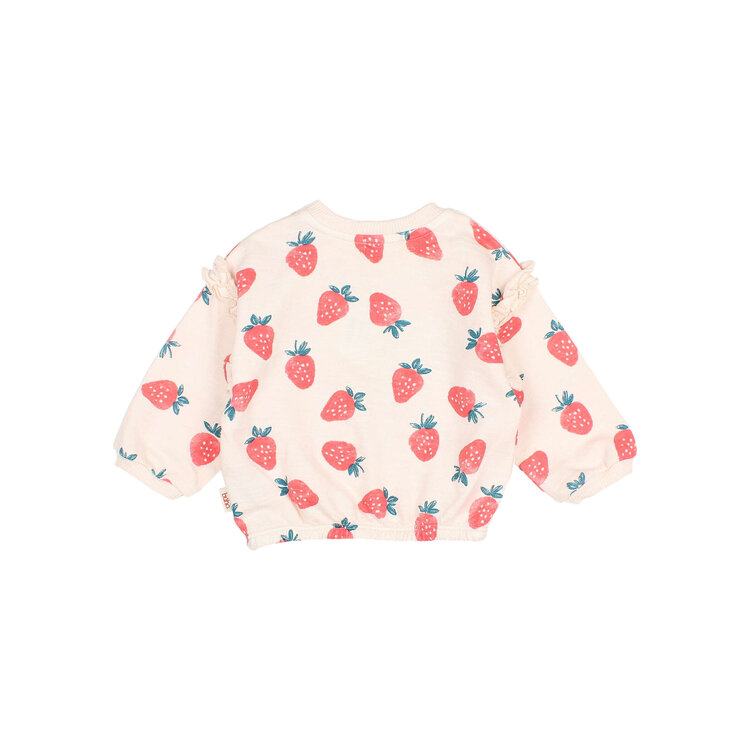 Buho Strawberry Sweatshirt - Cream Pink
