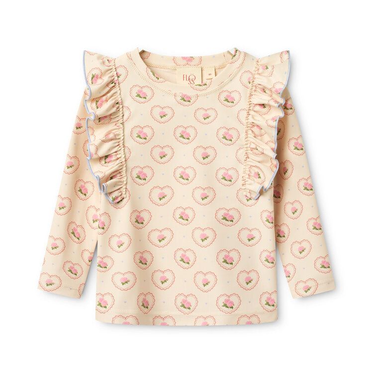 Flöss Coral Swim Tee - Rosy Heart