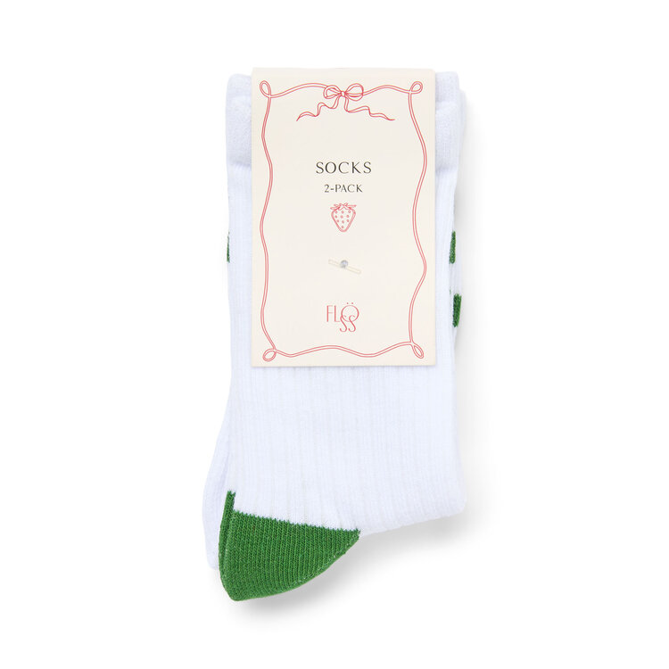 Flöss Vitus Socks 2-pack - White Green