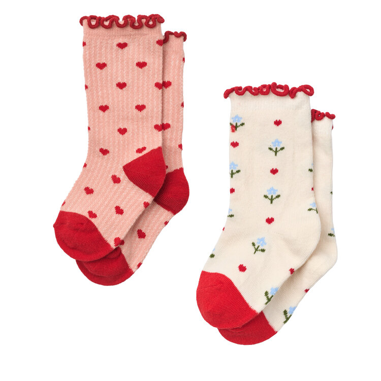 Flöss Vigga Socks 2-pack - Violet Heart