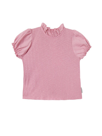 Mipounet Zoe Flammé T-shirt - Ecru/Pink