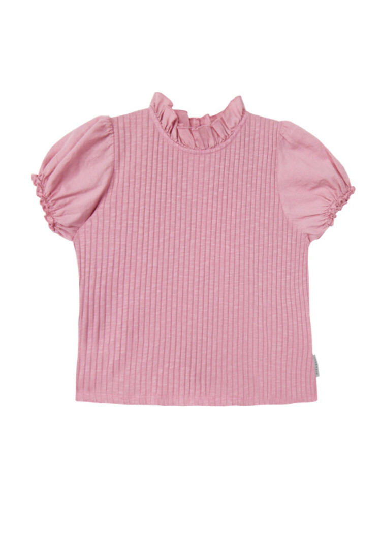 Mipounet Zoe Flammé T-shirt - Ecru/Pink