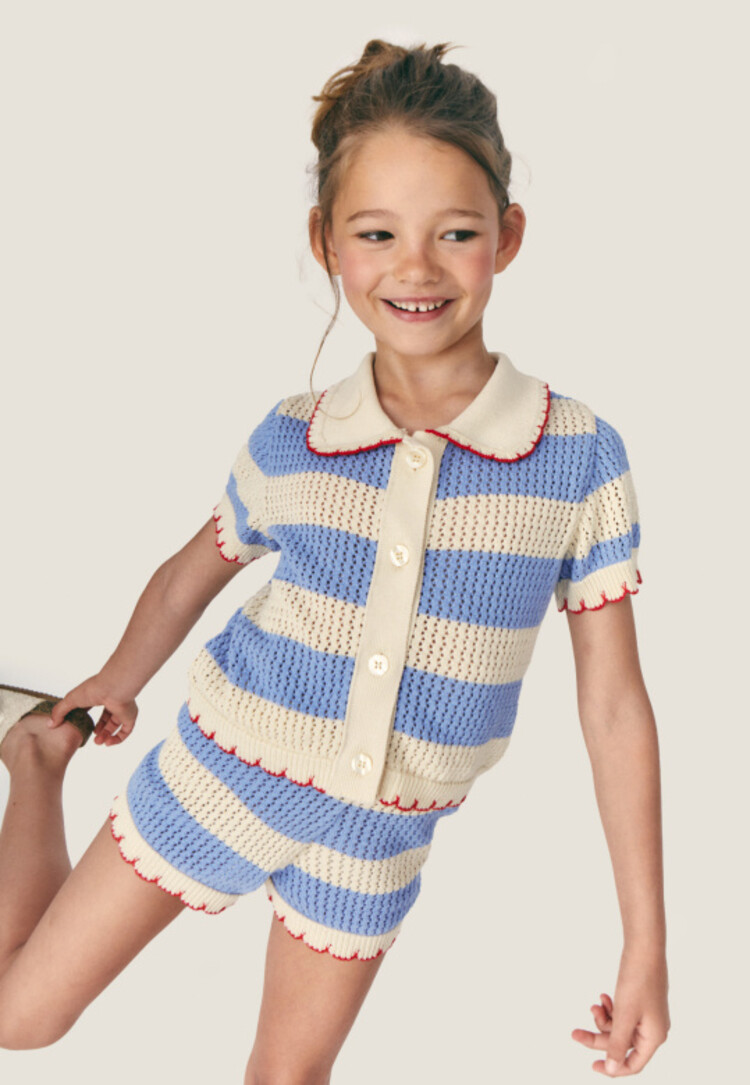 Mipounet Vita Short - Ecru/Blue