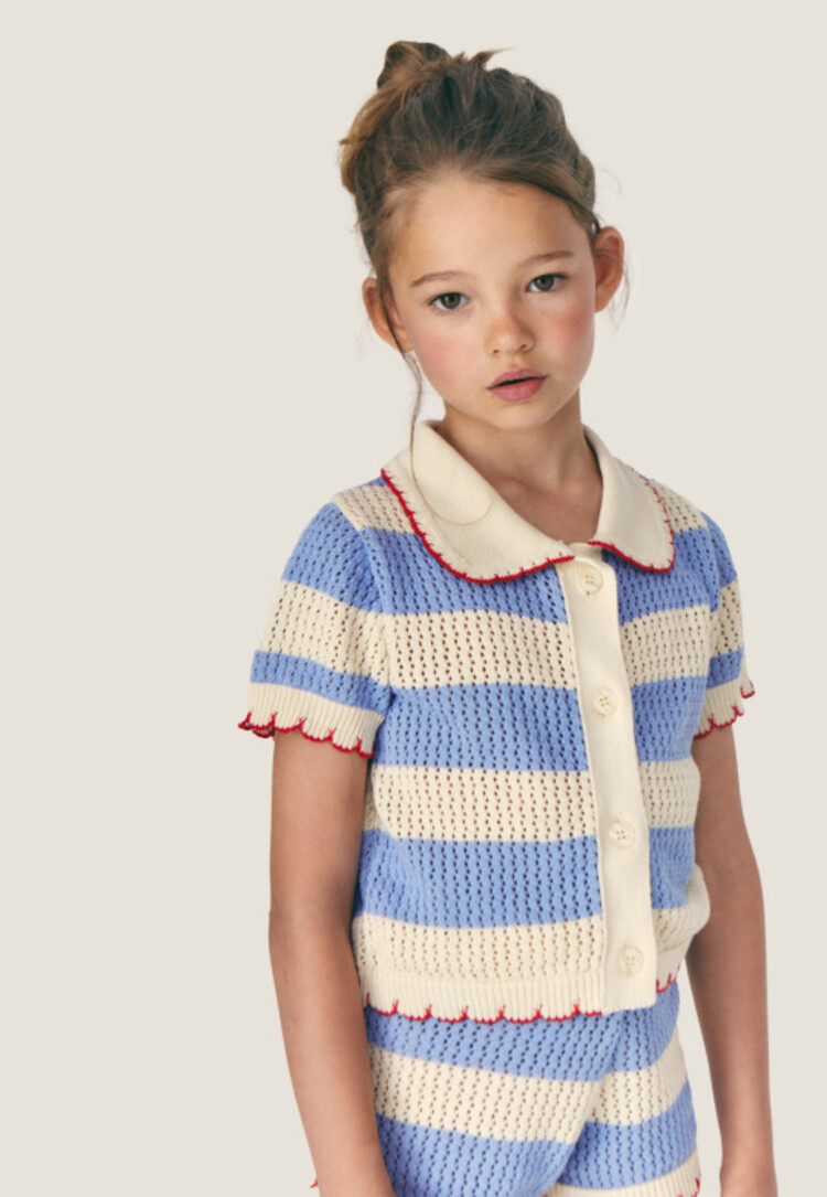 Mipounet Vita Short - Ecru/Blue