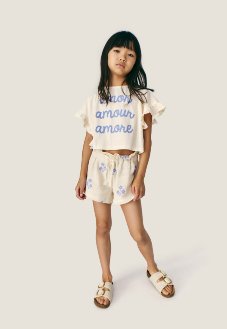 Mipounet Sandrine Short - Ecru/Blue