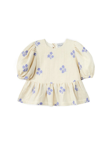 Mipounet Sandrine Blouse - Ecru/Blue