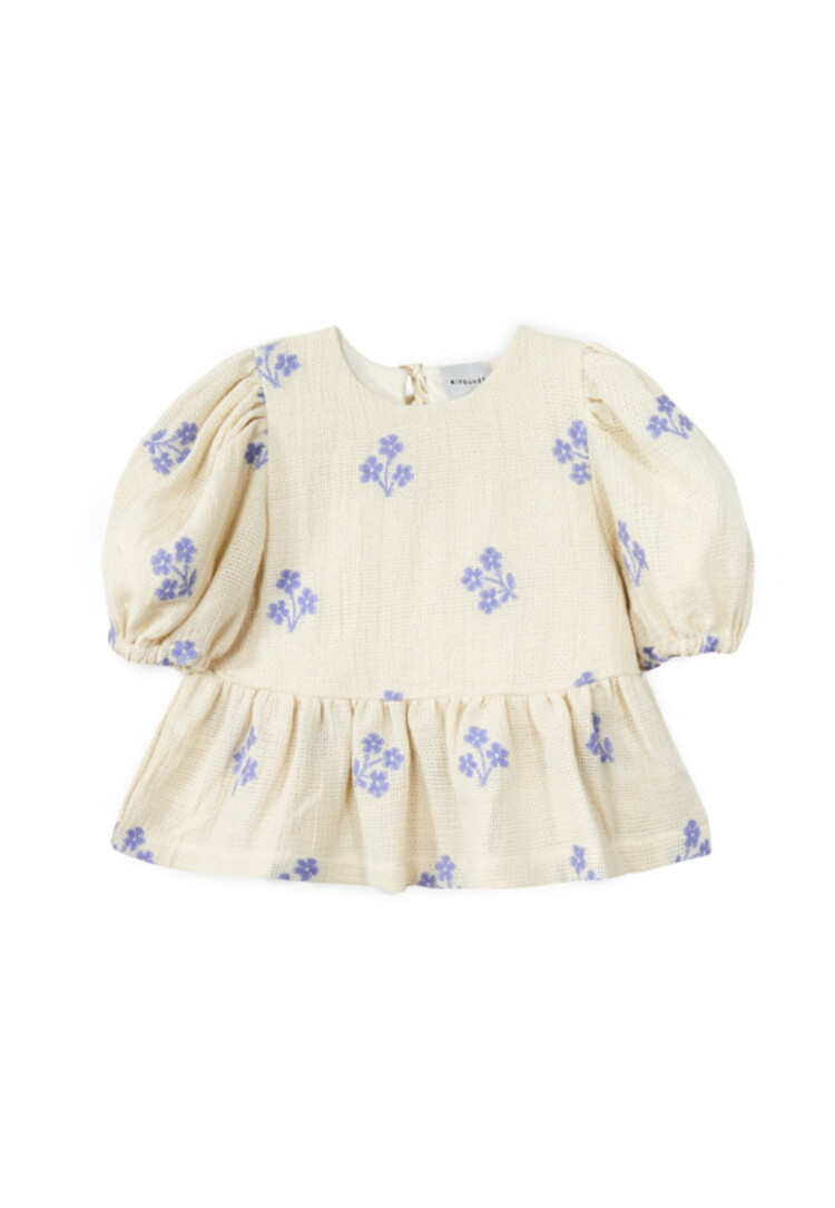 Mipounet Sandrine Blouse - Ecru/Blue