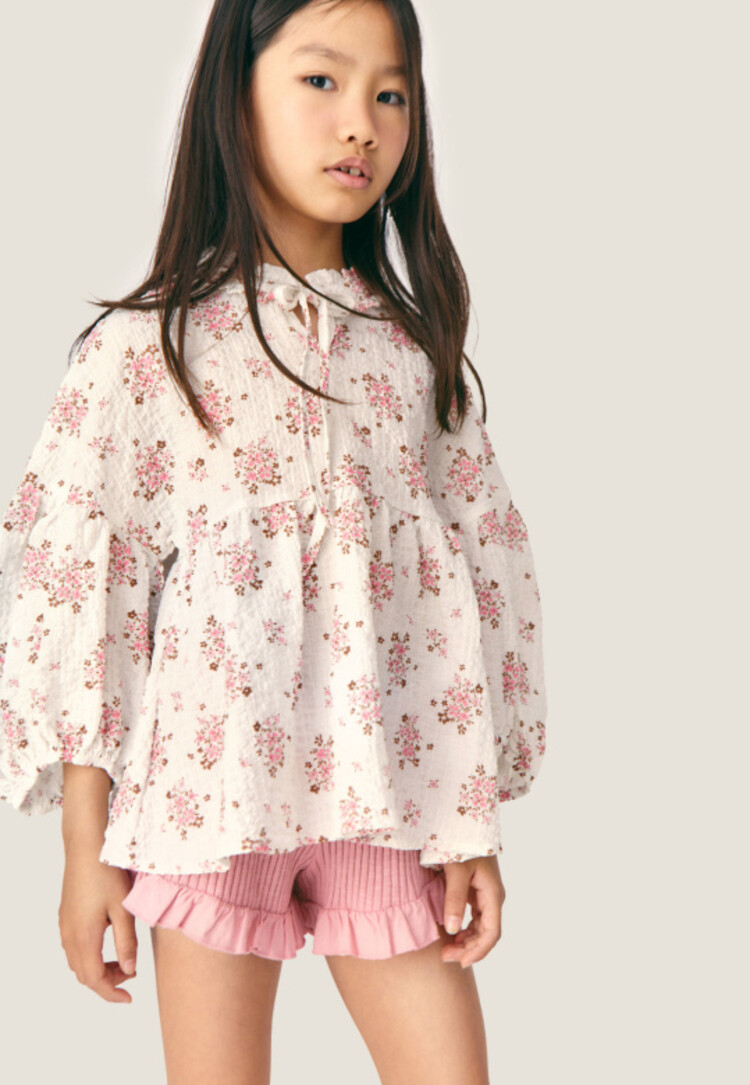 Mipounet Paloma Blouse - Ecru/Pink