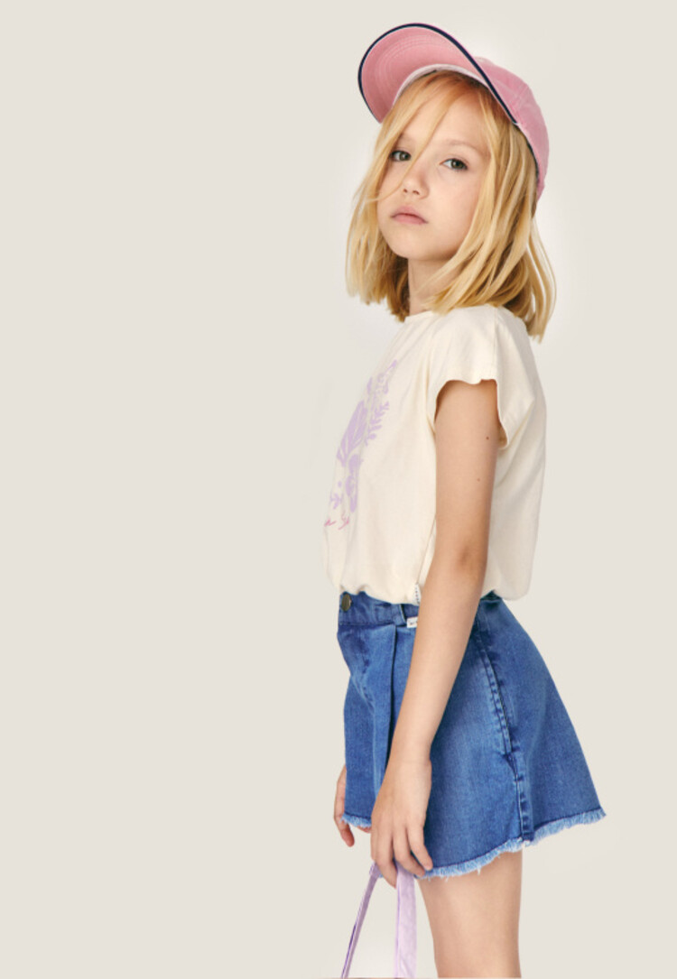 Mipounet Chloe Denim Short - Washed Blue