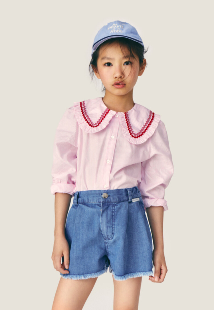 Mipounet Chloe Denim Short - Washed Blue