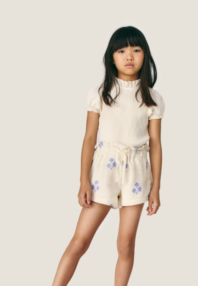 Mipounet Zoé Flammé T-shirt - Ecru