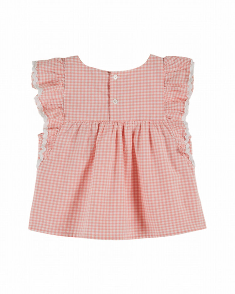 Emile et ida Blouse Volant Vichy - Vivi
