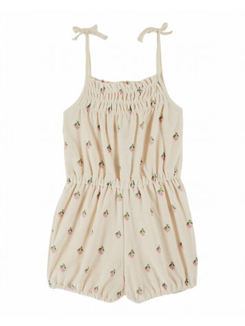 Emile et ida Combicourt Eponge Imprime  - Cerisette Creme