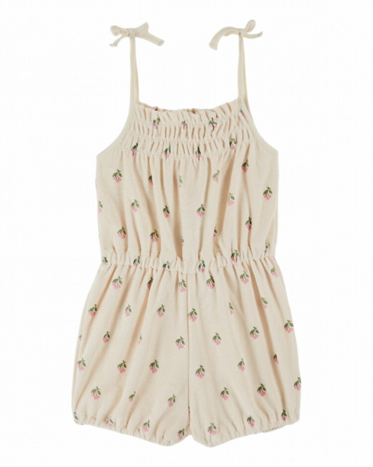 Emile et ida Combicourt Eponge Imprime  - Cerisette Creme