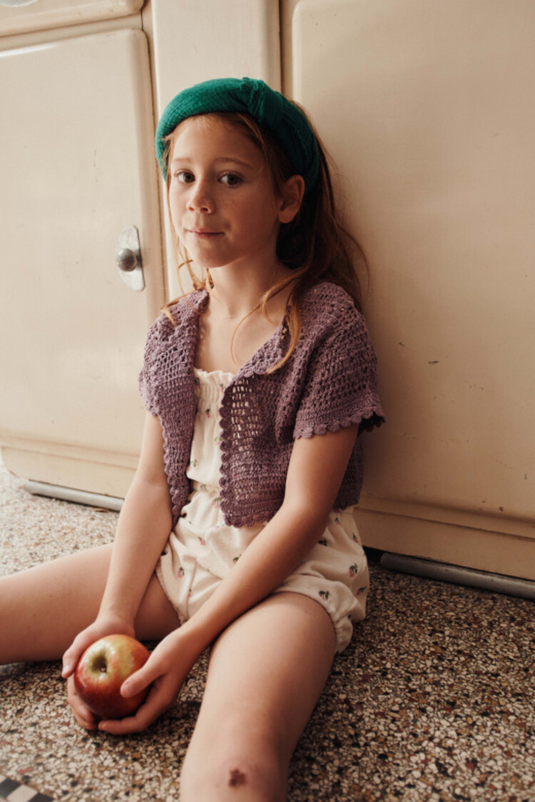 Emile et ida Combicourt Eponge Imprime  - Cerisette Creme