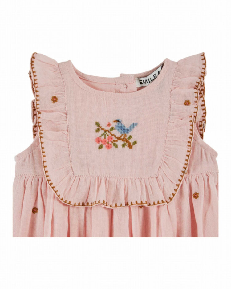 Emile et ida Robe Brodee - Macaron