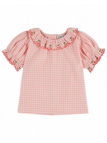Emile et ida Blouse Vichy Col Brode - Vivi