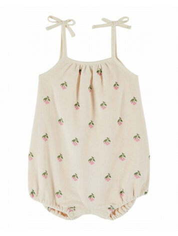 Emile et ida Combicourt Eponge Imprime - Cerisette Creme