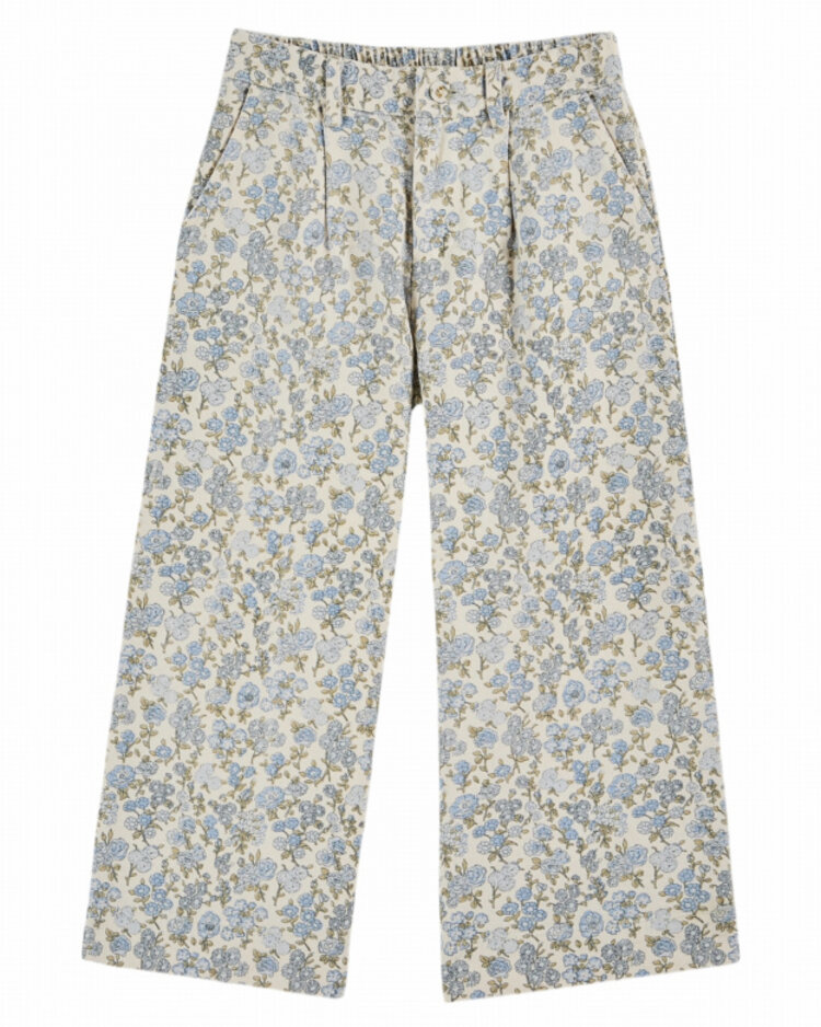 Emile et ida Pantalon Ample Imprime - Champetre Bleu
