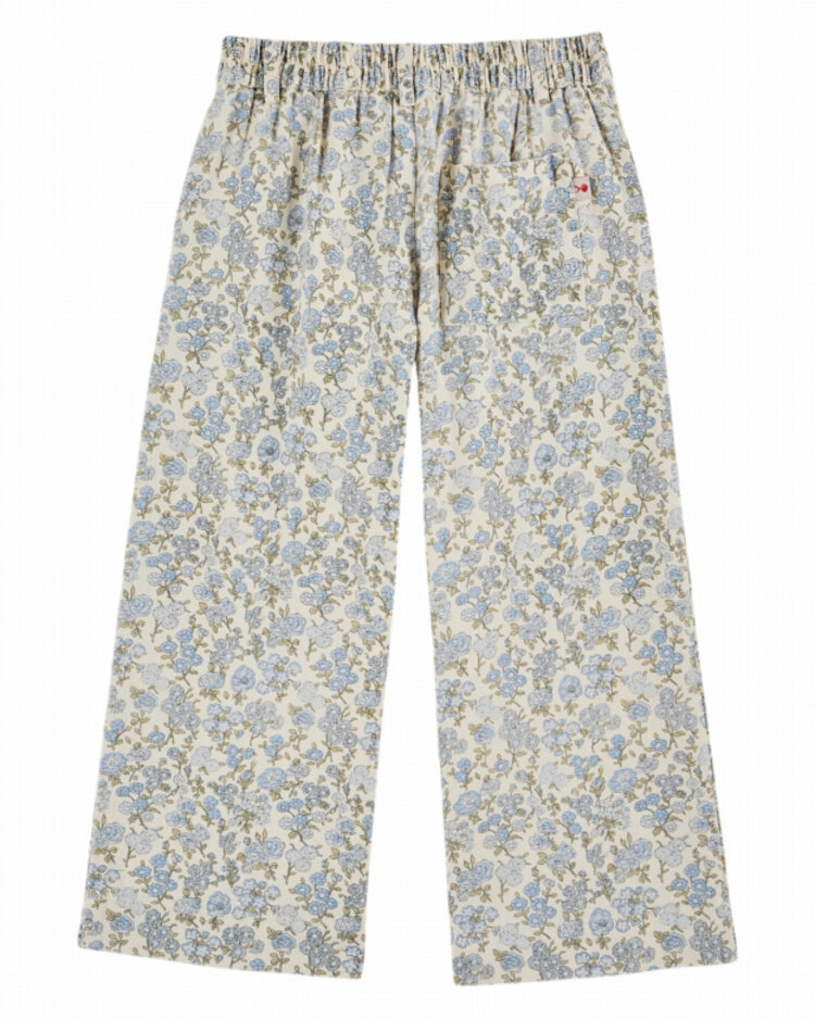 Emile et ida Pantalon Ample Imprime - Champetre Bleu