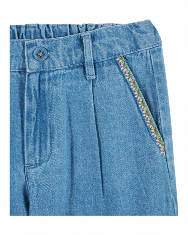 Emile et ida Pantalon Poches Cerises - Denim Light