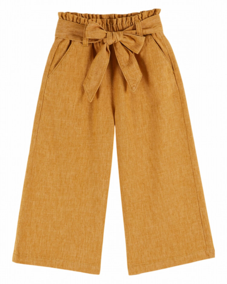 Emile et ida Pantalon Large Ceinture - Moutarde Chine