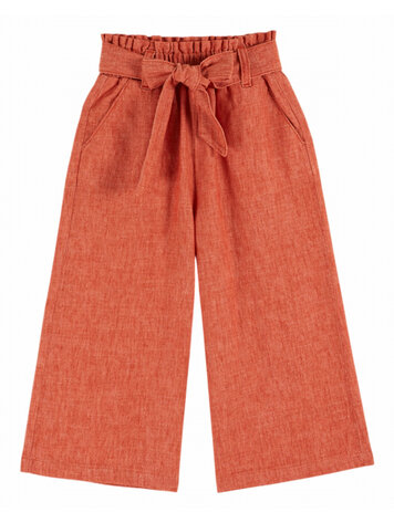 Emile et ida Pantalon Large Ceinture - Rouge