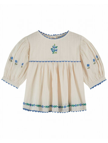 Emile et ida Blouse Brodee - Creme