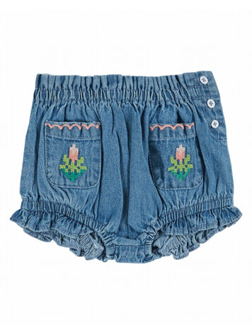 Emile et ida Bloomer Poches Brode - Denim Light