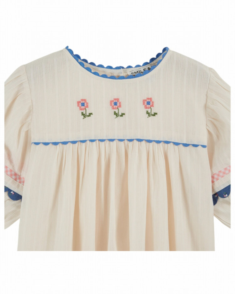 Emile et ida Blouse Brodee - Creme