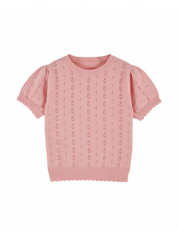 Emile et ida Pullover Ajoure MC - Macaron