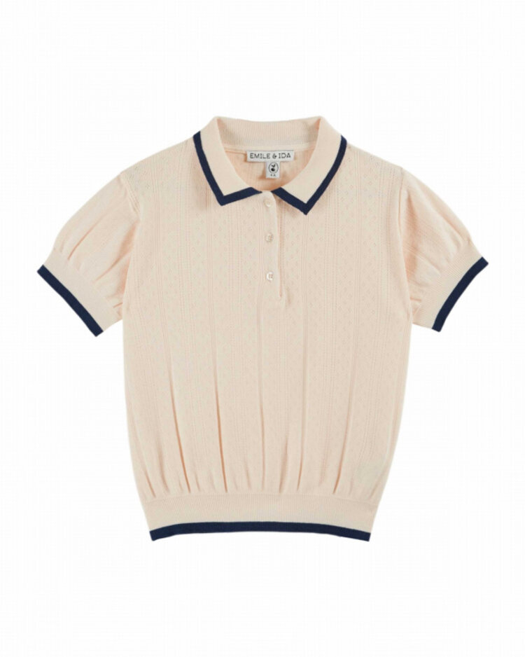Emile et ida Polo Pointelle - Creme