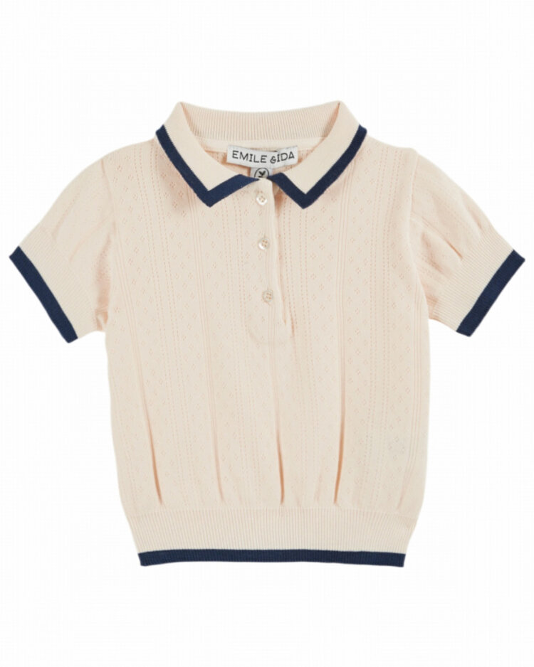 Emile et ida Polo Pointelle - Creme