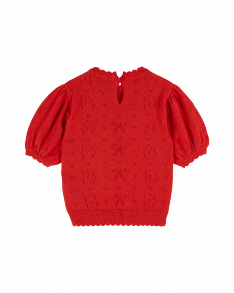 Emile et ida Pullover Ajoure - Coquelicot