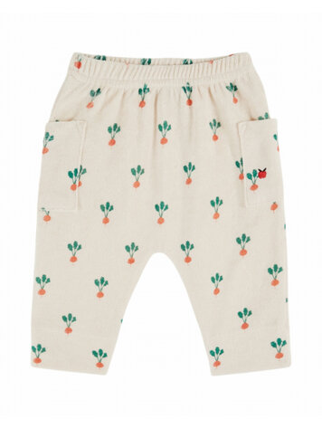 Emile et ida Sarouel Eponge Imprime - Radis Creme