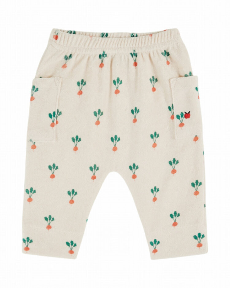 Emile et ida Sarouel Eponge Imprime - Radis Creme