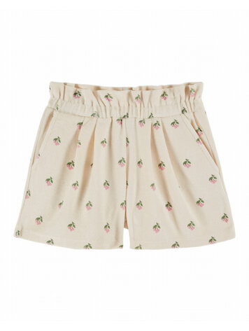 Emile et ida Short Eponge Imprime - Cerisette Creme