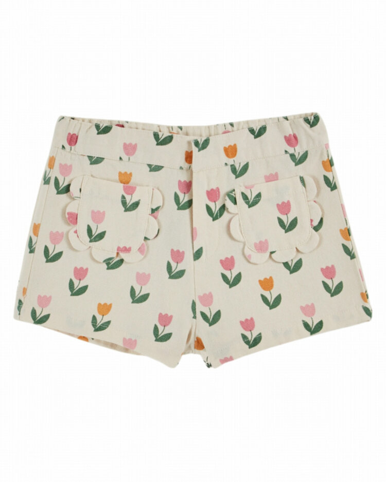 Emile et ida Short Poches Fleurs - Tulipe