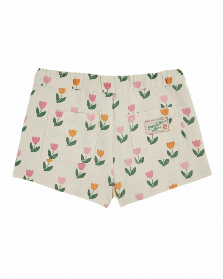Emile et ida Short Poches Fleurs - Tulipe