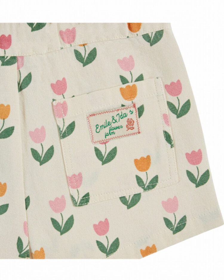 Emile et ida Short Poches Fleurs - Tulipe